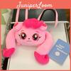 Girls Plush Pony Backpack With Zipper Closure For Daily Casual Use