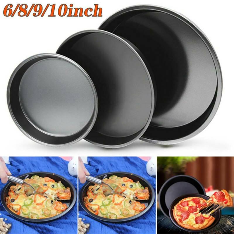 6/8 Inch Round Pizza Pan Tray Carbon Steel Non-Stick Oven Pizza Plate Pan Baking 6/8 Inch Round Pizza Pan Tray Carbon Steel Non-Stick Oven Pizza Plate Pan Baking