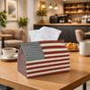 1pc Vintage Patriotic Classic Tissue Box Multifunctional, American Pattern Suitable for Home, Parties, And Car Decoration. This Decorative Tissue Pape