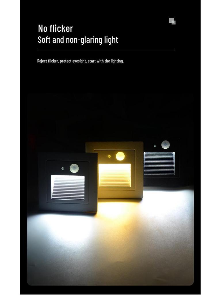 Outdoor LED Motion Sensor Step Light, Waterproof Recessed Aluminum Plinth Light