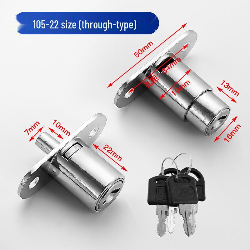 

105 Forbidden Offset Wood Door & Sliding Cabinet Lock with Top & Window Press Lock for Smoke Cabinet
