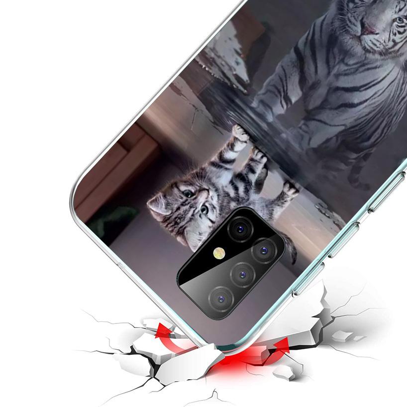 Cool Animal Big Cat Tiger Phone Case For Samsung Galaxy A52 A32 A22 A12 A51 A31 A50S A30S A20S A10S Note 20 Ultra 10 Plus S10 A7
