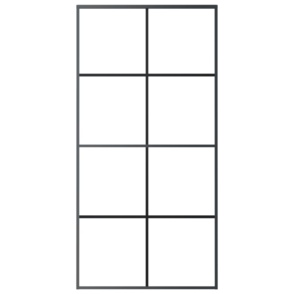 Vidaxl Drzwi Przesuwne A Akcesoriami, 102,5X205 Cm, Esg I Aluminium