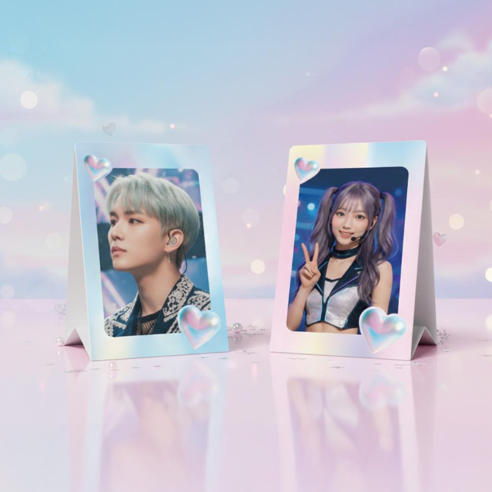 SIXKSHOP Double-Sided Photocard Stand Frame – K-POP Photo Holder 3EA