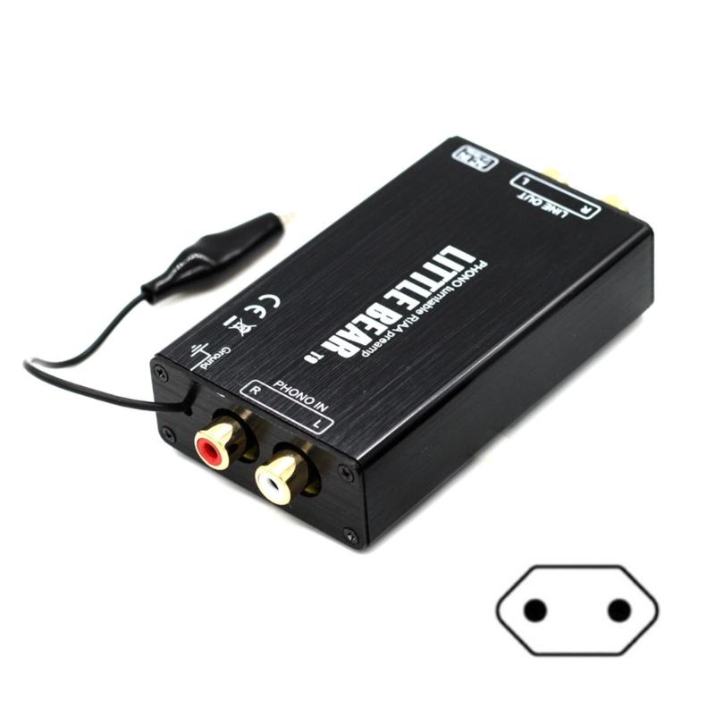 MM Phono Preamp Amplifier For Turntable Low Noise Power Supply Aluminum Housing Auditory Equipment