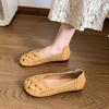 New Women Sandals Fashion Soft Sole Flat Heel Women Hollow Flat Shoes Woman Genuine  Shoes Female Casual 2025