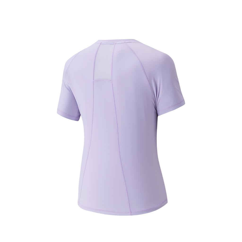 Anta Short Sleeve Knitted T-Shirt Summer Sports Women tops Cool-Purple 962627111-3