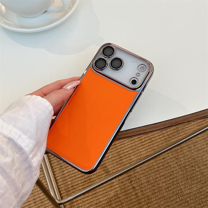 Solid Color Electroplated Case for iPhone 14 Pro/15/16 Pro/17 Pro Max Protective Cover