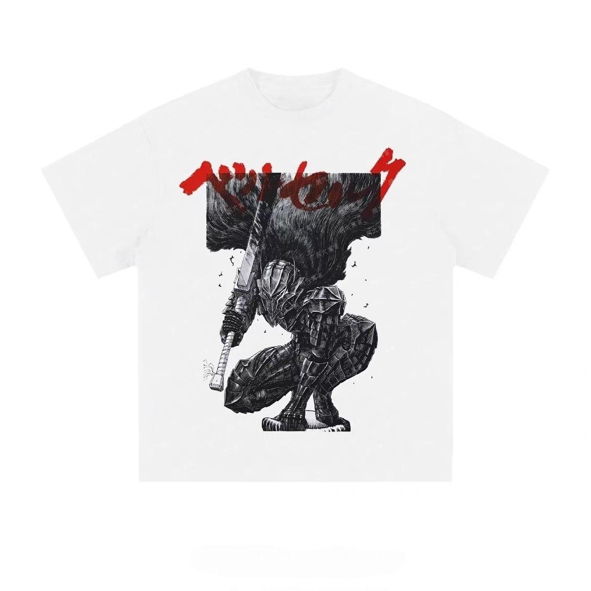 

Kai Feng Legend Cartoon ShortSleeved TShirt Heavyduty Pure Cotton Printed Loose and Retro Suitable for Both Unisex and Women S