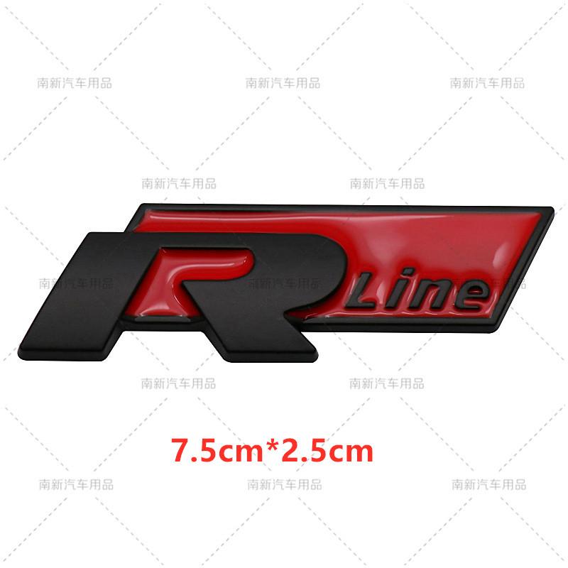 hsvrd1 2026 Hot For VOLKSWAGEN VW 3D Metal R Rline Emblem R line Badge Body Sticker For Volkswagen Golf Tiguan Touareg Polo GTI CC Pass