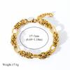 Stainless Steel Twisted Bracelet Bangles For Women Trendy 18K Gold Plated Wrist Chain Waterproof Jewelry Gift Party
