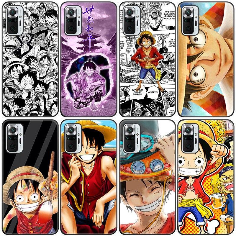 

Japan Anime monkey d luffy Silicone Phone Case For Xiaomi Redmi Note 10 10T 10S 9S 8T 9 8 7 Pro Max 8A 9A 9C 9T Black Soft Cover Redmi 8