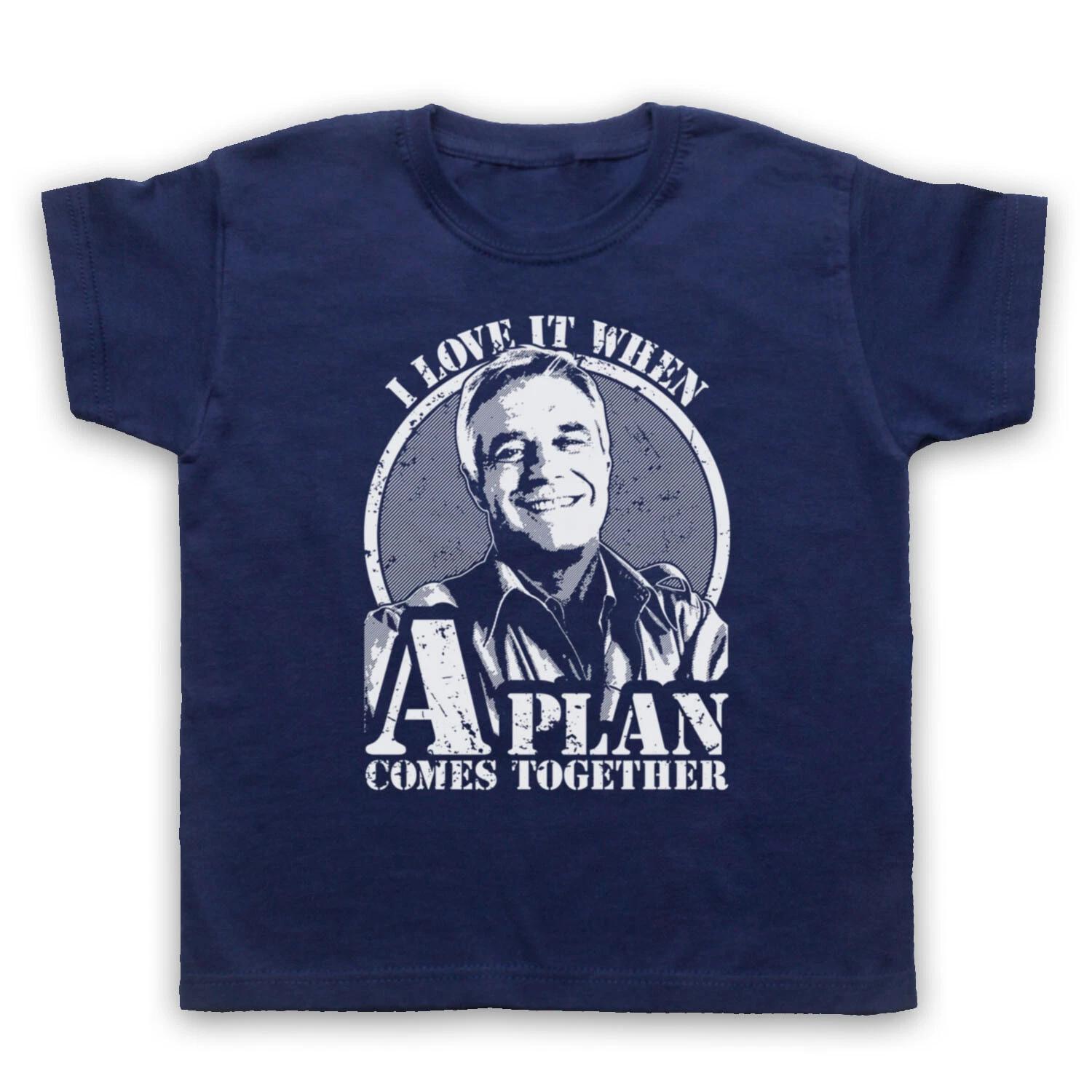 КОМАНДА ГАННИБАЛ Я ЛЮБЛЮ НЕОФИЦИАЛЬНЫЙ ПЛАН СОБИРАЕТСЯ ДЕТИ ДЕТСКАЯ ФУТБОЛКА 140