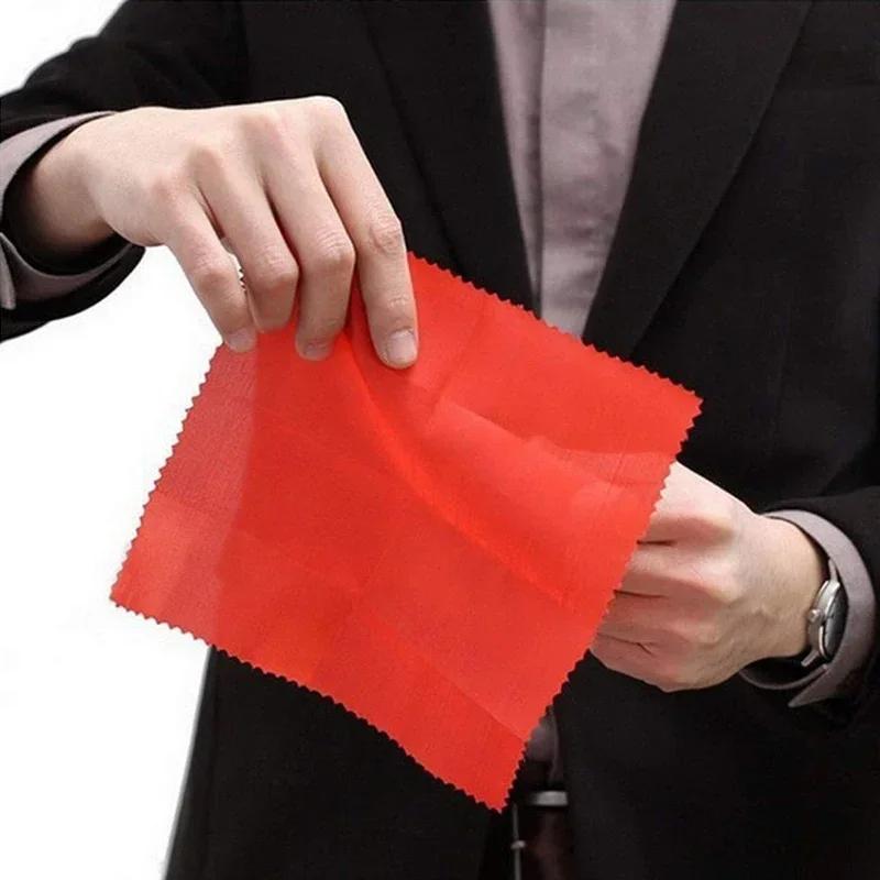Finger Magic Trick Disappearing Silk Fake Thumb Tip Reality Magician Close Up Stage Show Prop Prank Plaything Red