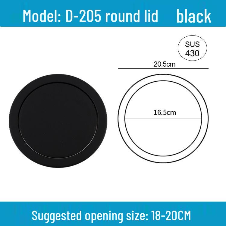 Runder versenkbarer Mülleimer mit Schwingdeckel für die Arbeitsplatte