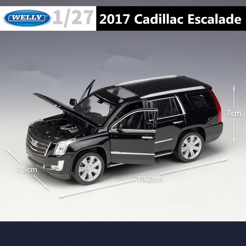Welly 1/27 Cadillac Escalade SUV Alloy Car Model Diecasts Metal Off-road Vehicles Car Model High Simulation Collection Kids Gift