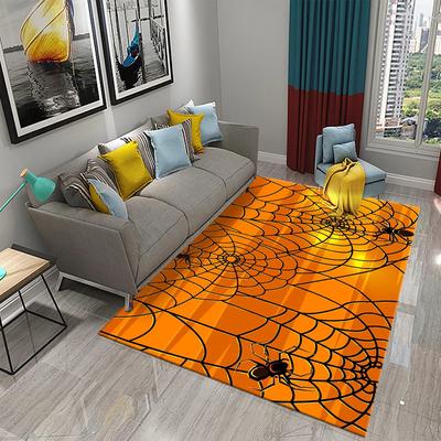 Halloween Horror Spider Web Carpet Teens Bedroom Living Room Large Decor Carpet Kitchen Bathroom Anti-Slip Door Mat Floor Mats