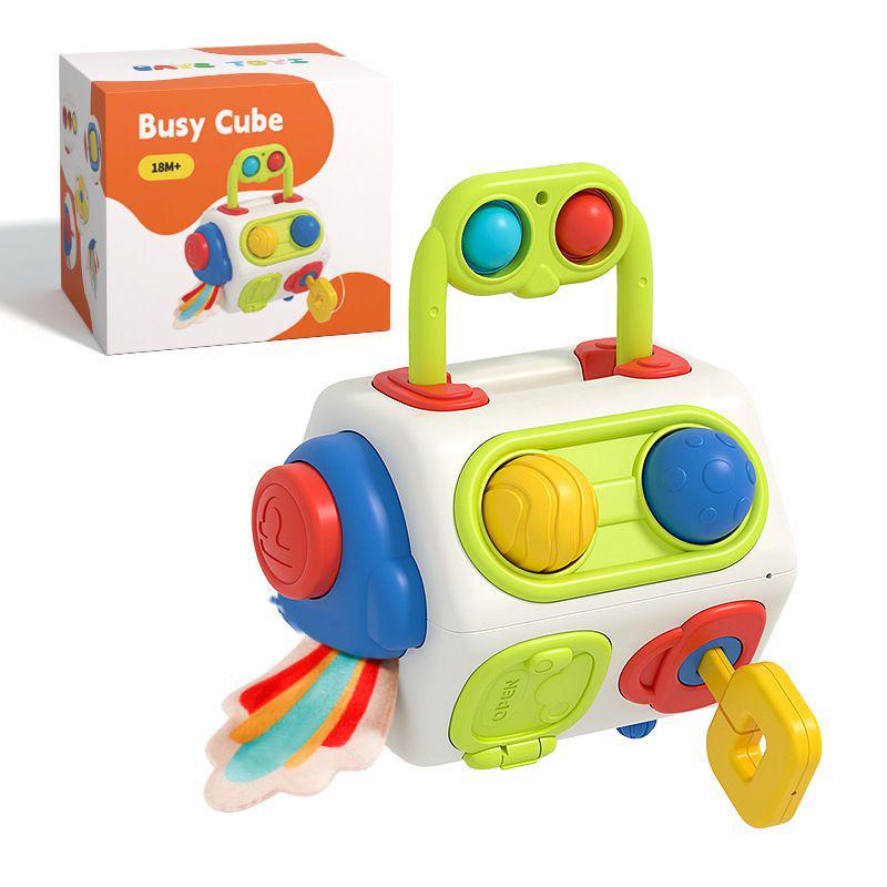 Busy Ball Educational Cube: Interactive Motor Skills Toy for Babies & Toddlers