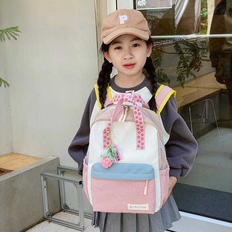 Schoolbag Japanese Ins Wind Soft Girl Cute Girl Backpack College Student Lightweight Mommy Bag Backpack Parent-child Kindergarten Bag