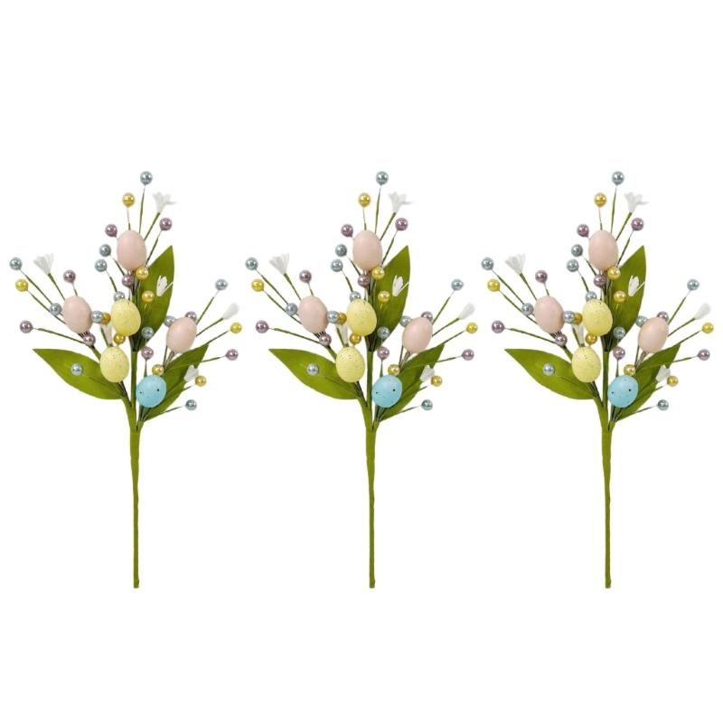 Easter Tree Branch Colorful Eggs Artificial Flower Arrangements Bouquets Decoration Wedding Festival Parties Ornament