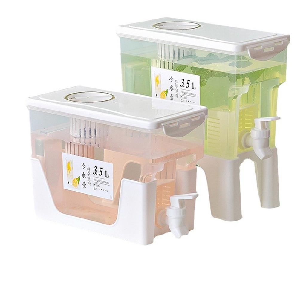 3.5L Jug, Water Pitcher with Faucet, Drink Dispenser for Cold Lemon Juice, Iced Juice Drink Container