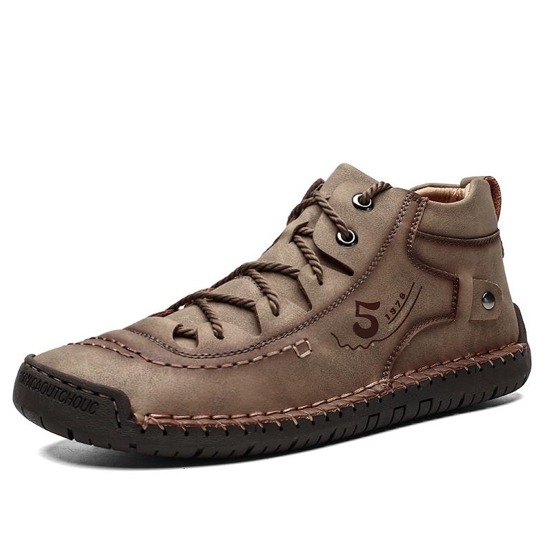 Men's Martin Boots New Microfiber Leather Boots Sports Trend Men's Shoes Large Size Handmade Men's Casual Shoes