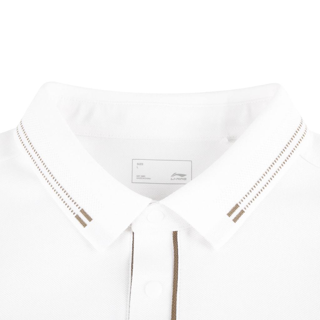 Li Ning Fashionable Breathable Polo Shirt Men tops White APLW477-1