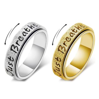 Women's Titanium Steel Rotatable Decompression Ring - Relax & Breathe