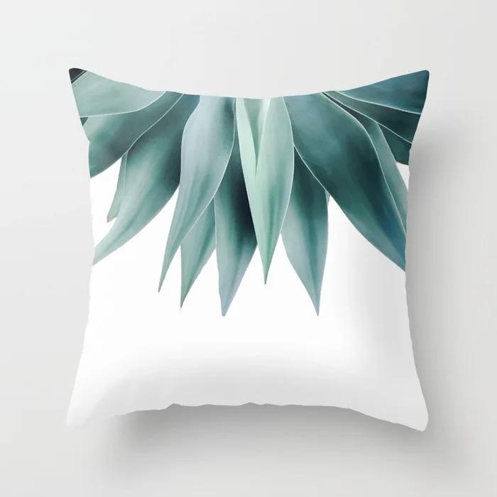 Nordic Style Tropical Plant Cactus Pattern Cushion Cover Sofa Car Office Pillowcase Home Decor