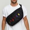 Jordan Crossbody Colorful Embroidered Large Logo Versatile Zipper Polyester Waist Bag Unisex crossbody bag Black 9A0255-K5T