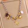 Summer Beach Travel Starfish Accessories Whale Color Woven Necklace Women's Fashion Travel Versatile Beaded Necklace