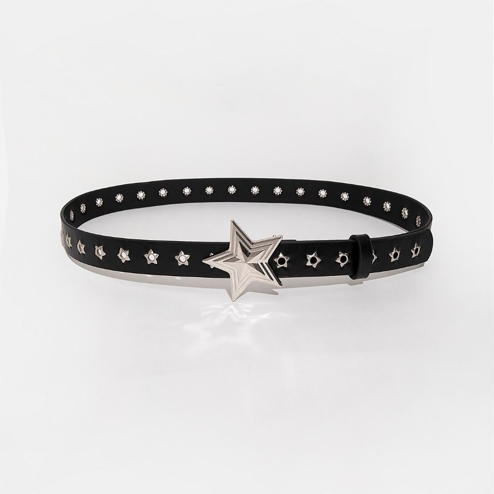 Hip Hop Gothic Leather Belt Punk Waist Band Fashion Pin Buckle Waistband  For Women Man