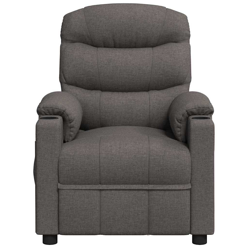 Electric Recliner Chair Dark Gray Fabric