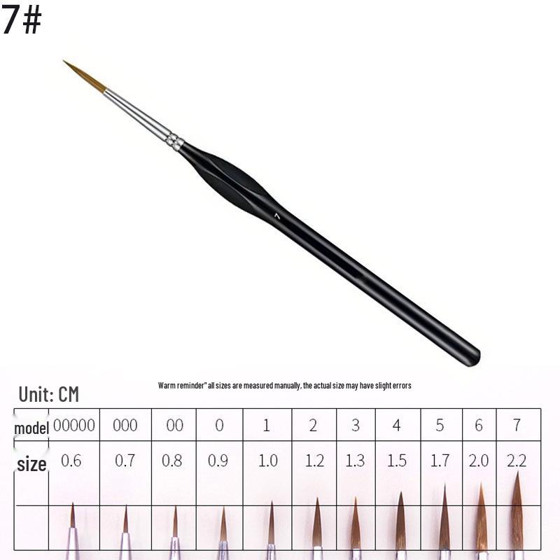 Custom Wear-Resistant Elastic Precision Brush for Line Drawing and Oil Painting with Triangular Handle and Wolf Hair