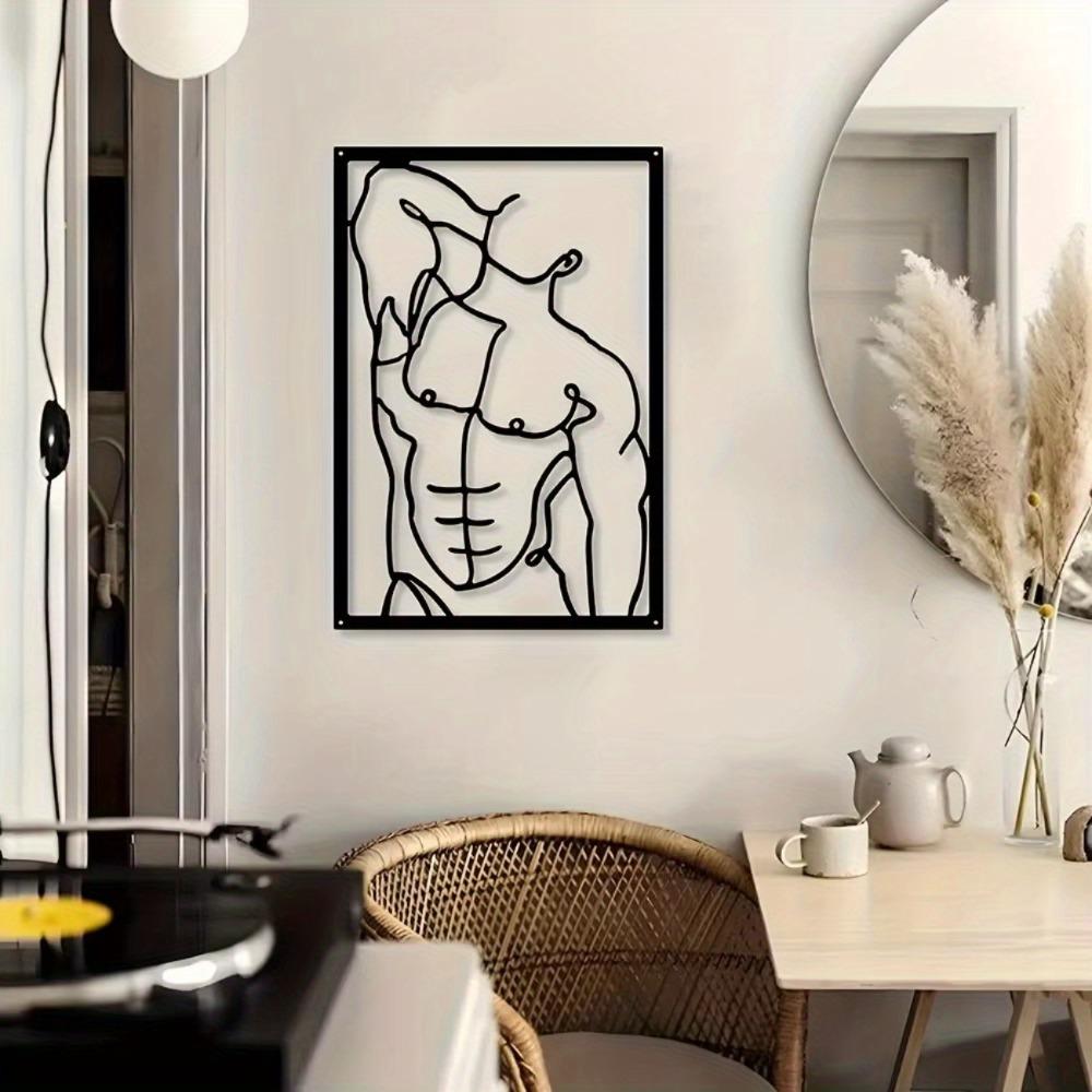 Modern Metal Wall Art Abstract Design for Bedroom Bathroom Living Room Festival Statue Decor Wall Sculptures Home Aesthetics Decorative Plaque