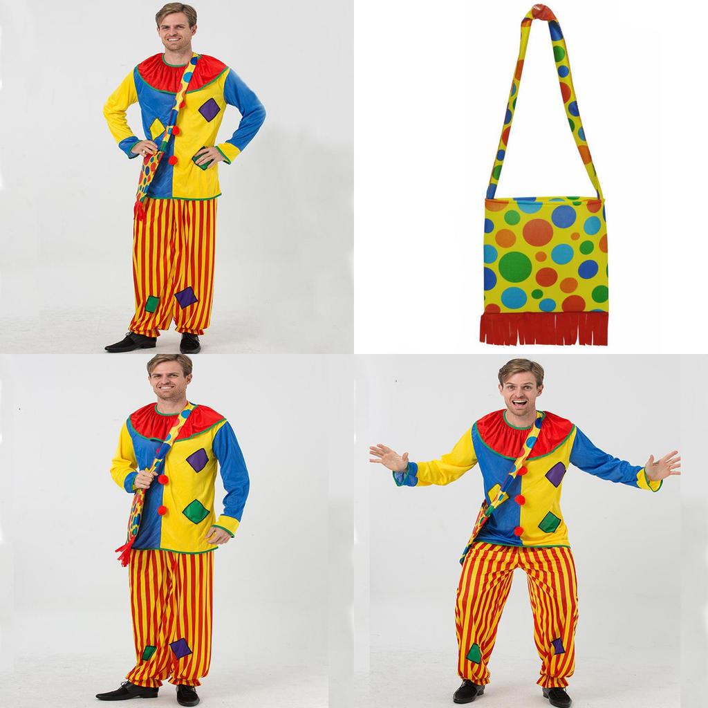 Timeless Design Unisex Masquerade Costume For Halloween Circus Clown Celebrations