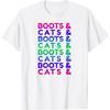 Boots And Cats Design Edm Rave T-Shirt
