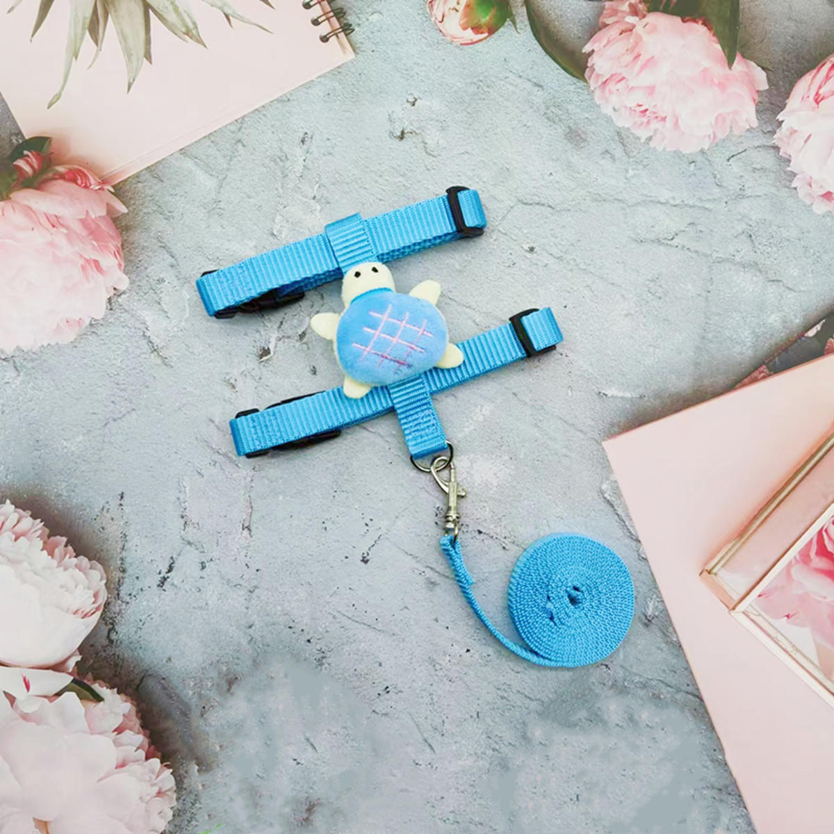 

Rabbit Cat Harness And Leash Set Adjustable Harnesses For Bunny Kitten Hedgehogs Pet Outdoor Walking Supplies Accessories one size небесный синий