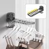 Adjustable Height Coat Hanger Strong Adsorption 5kg Load Garment Hanger Suction Cup Hook Hanger Holds 6 Clothes