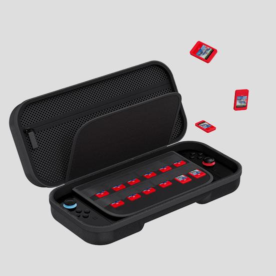 Carrying Case with Game Card Slots Large Capacity Zipper Closure Shockproof Impact Resistant Console Storage Bag for Switch 2