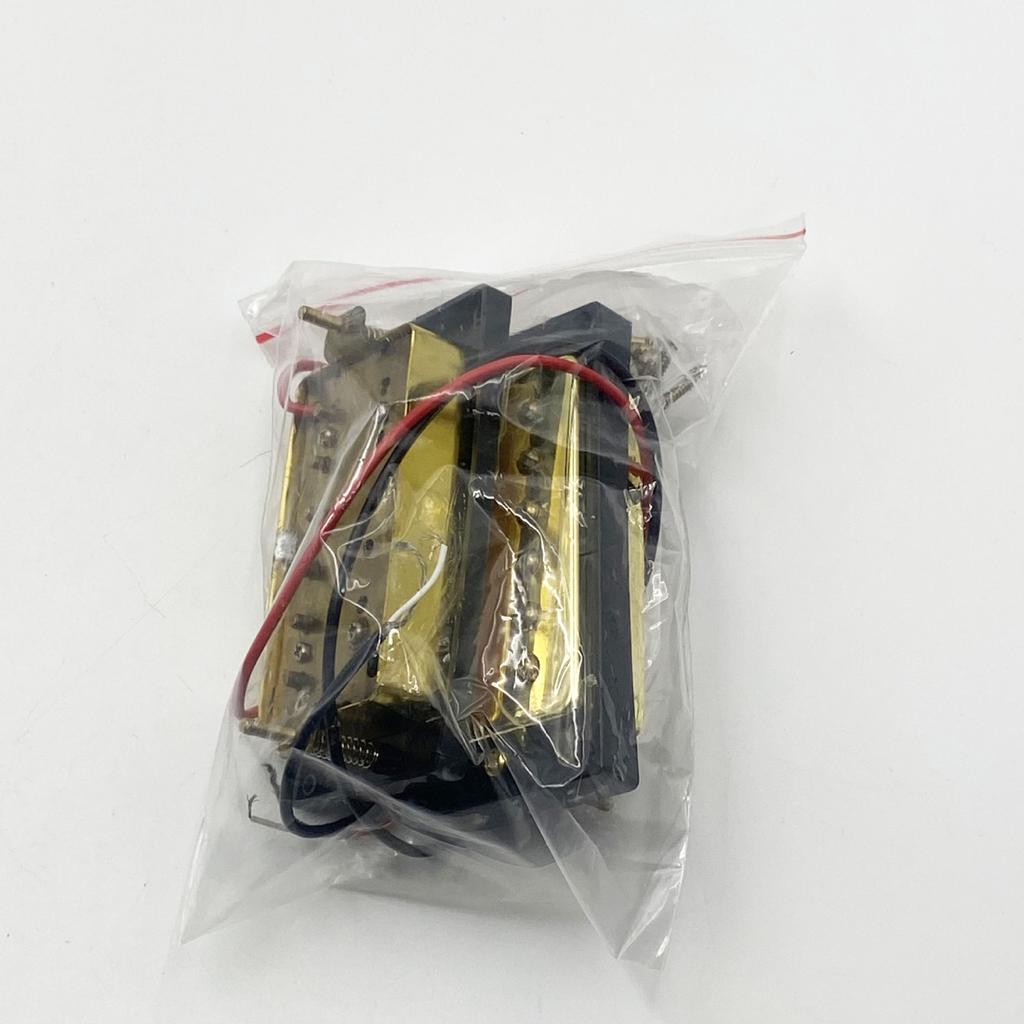 LP Electric Guitar Pickups Adjustable-Screw Double-Coil Pickups Dual-Coil Pickups 50/52mm String Spacing, Gold