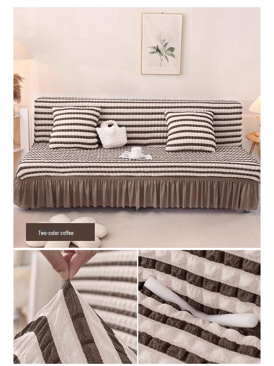 

Эластичный однотонный чехол для дивана-кровати для раскладных диванов без подлокотников Medium (160-190 cm)