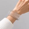 Xiyin TEMU Bestseller Persönlichkeit Geometrisch Rundes Armband Europäisch und Amerikanisch Übertrieben Elastisch Hohl Metall Wind Schmuck Damen