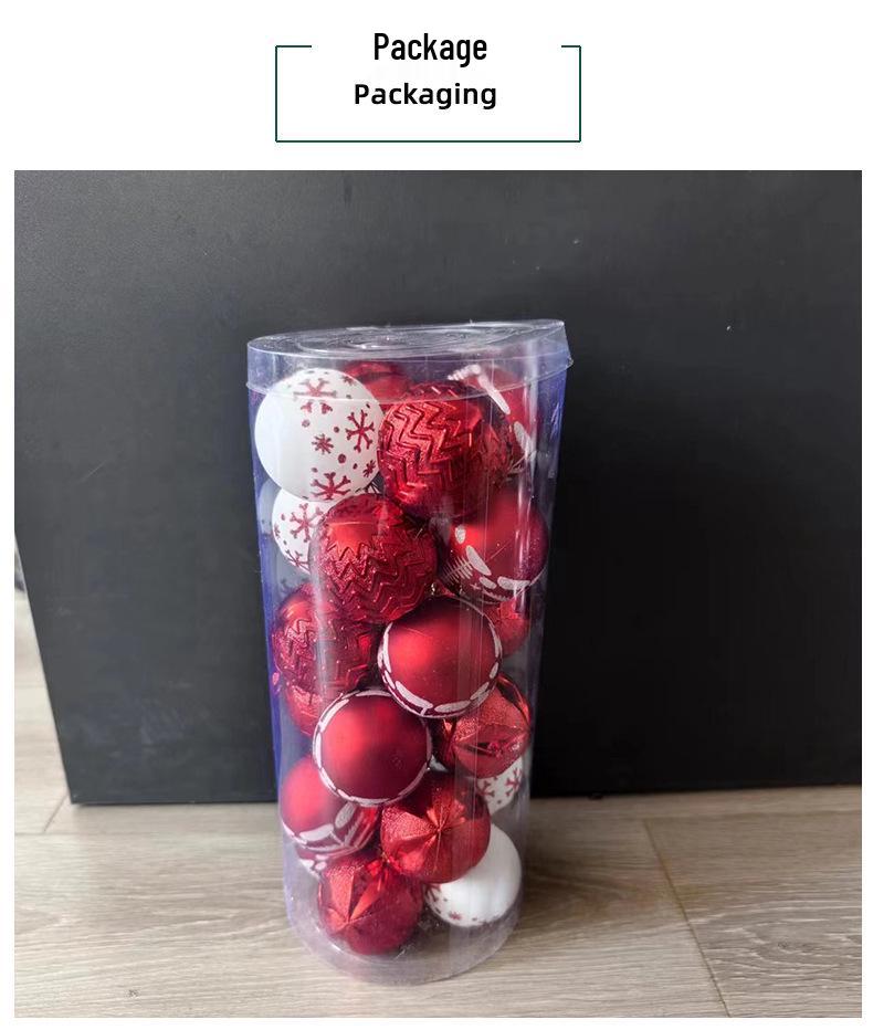 Hand-Painted Christmas Ball Set: Festive Irregular Baubles for Tree Decoration