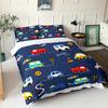 Cars Duvet Cover Kids Boys Cartoon Bedding Set 3 Pieces Soft Lightweight Microfiber Comforter Cover With Zipper Ties Pillowcases