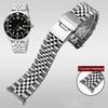 Hochwertiges Edelstahl-Armband für Casio Duro MDV-107-1A MDV-106 Marlin Herren Taucheruhr Gebogenes Ende Massives Metall 22mm Uhrenarmband