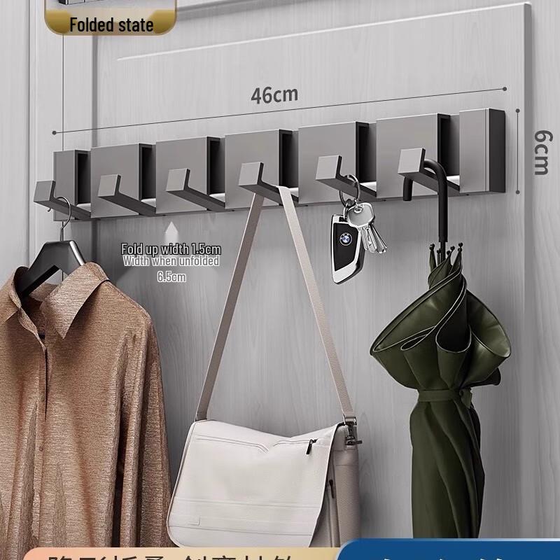 XuanYong Verdickter Unsichtbarer Wandhakenleiste mit 4 Haken