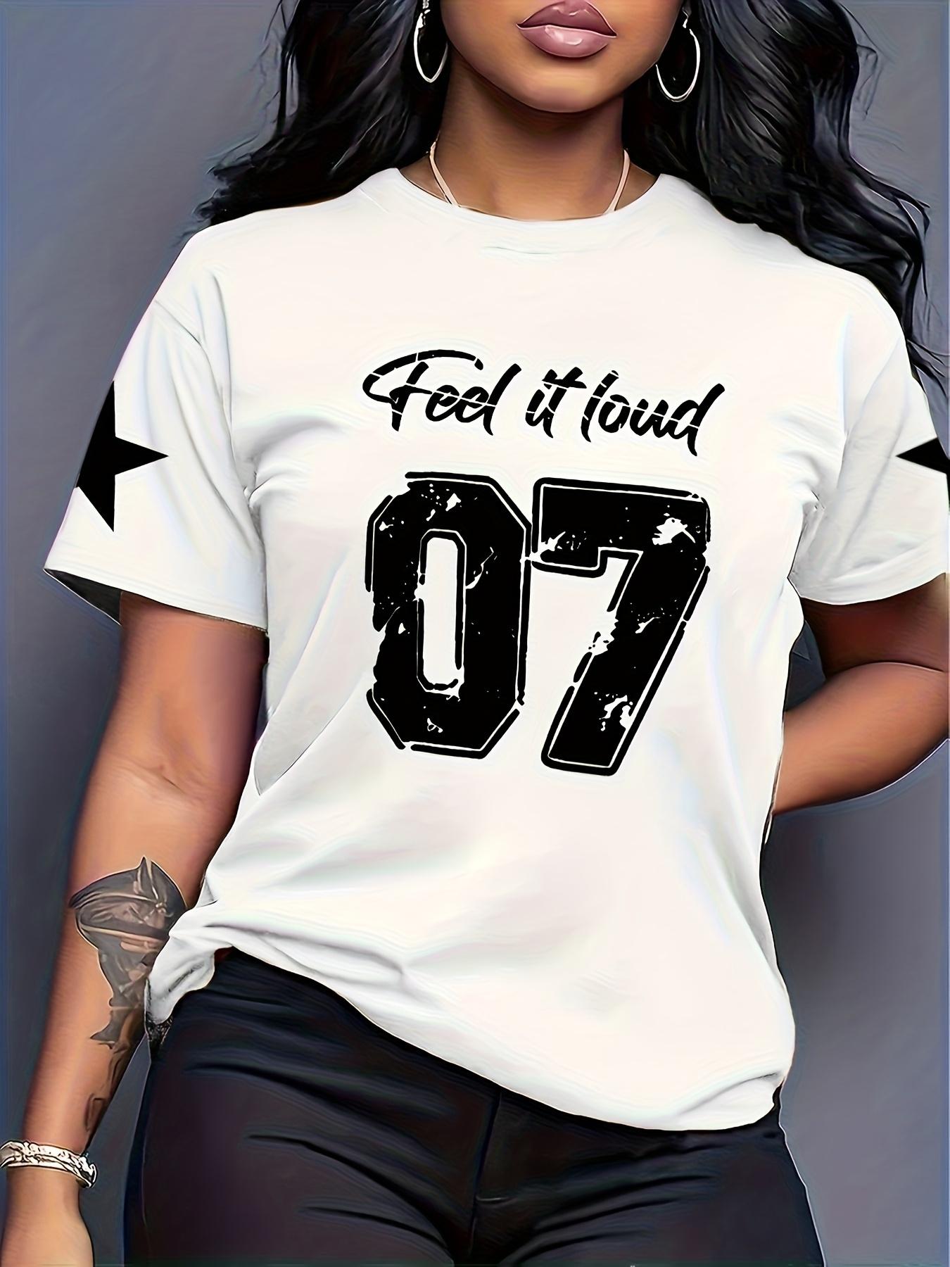 

Women s ;Feel It Loud 17.78cm Short Sleeve T-Shirt - Black ; White Minimalist Crew Neck Top. Casual Summer Blouse Shirt Suitable for S.. Outdoor. Casu XL дубильная кора