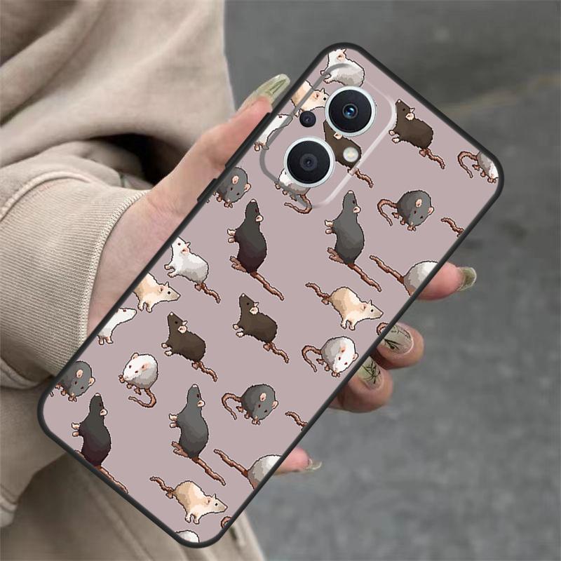 Cute Cartoon Animal Rat Case For OPPO Reno 8T 13F 14F 12F 11F 10 12 13 14 Pro 7 8 Lite OPPO Find X8 X6 X9 Pro Cover