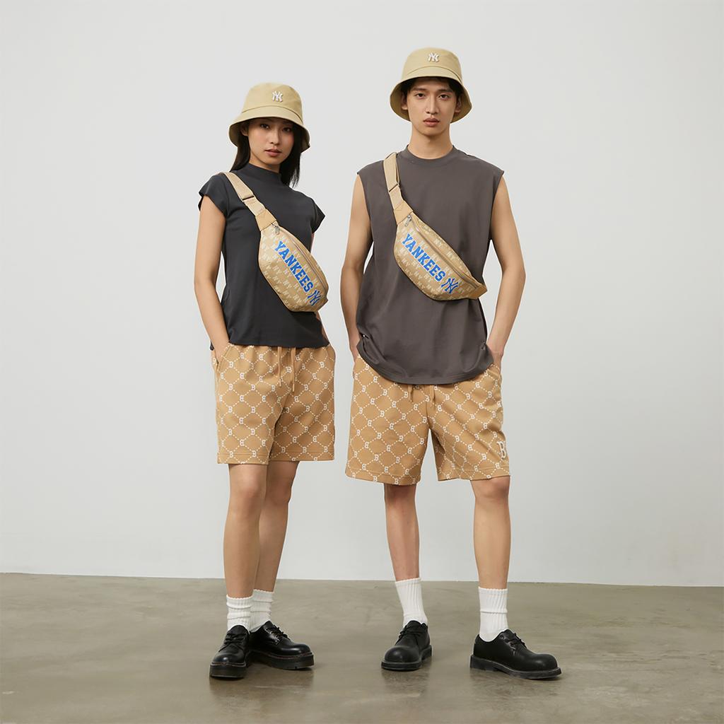 New MLB Casual Shorts Unisex Light Camel 3ASPM0343-43CAL